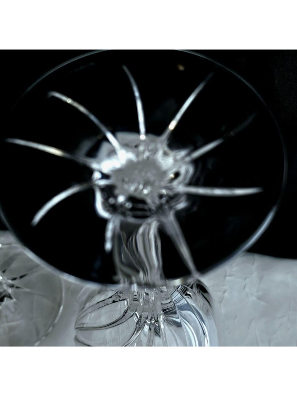 Lenox Crystal Debut Water Glasses 8.25" set-2 vertical swirl fine cut crystal - Picture 7 of 10